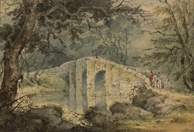 Lot 193 - Samuel Prout (1783-1852) Landscape with...