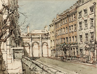 Lot 184 - 20th century English school A Road in Bath,...