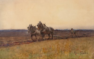 Lot 178 - Alice Fowler (20th century) Ploughing the...