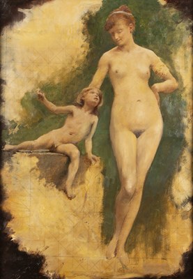 Lot 228 - Rene-Xavier Prinet (1861-1946) Standing female...