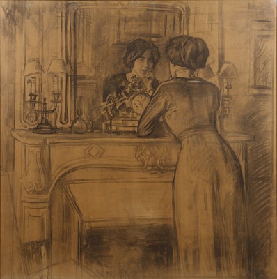 Lot 230 - Rene-Xavier Prinet (1861-1946) A thoughtful...