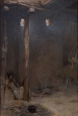Lot 234 - Armand Point (1860-1932) Interior scene with...