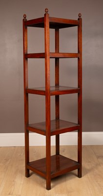 Lot 273 - A late Georgian mahogany five-tier whatnot