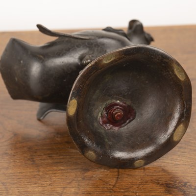 Lot 431 - Duck shaped bronze incense burner Chinese,...