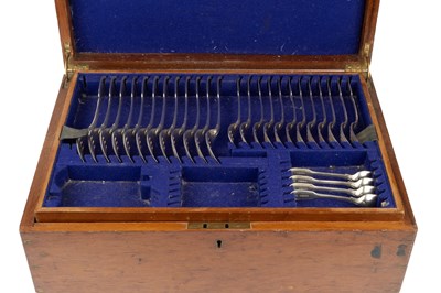 Lot 699 - A service of 19th century silver fiddle and...