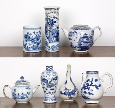 Lot 29 - Group of blue and white porcelain Chinese,...