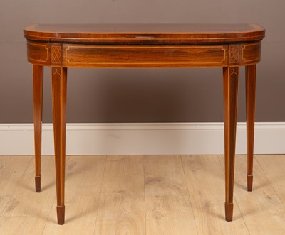 Lot 329 - A Regency rosewood card table