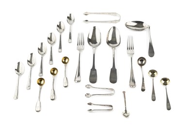 Lot 691 - A collection of mixed silver flatware, to...