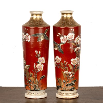 Lot 220 - Pair of Satsuma vases Japanese, late 19th...