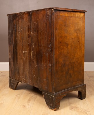 Lot 354 - A 18th century walnut chest of drawers