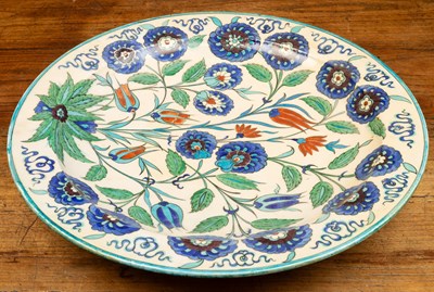 Lot 173 - Joseph-Theodore Deck, an Iznik style faience charger