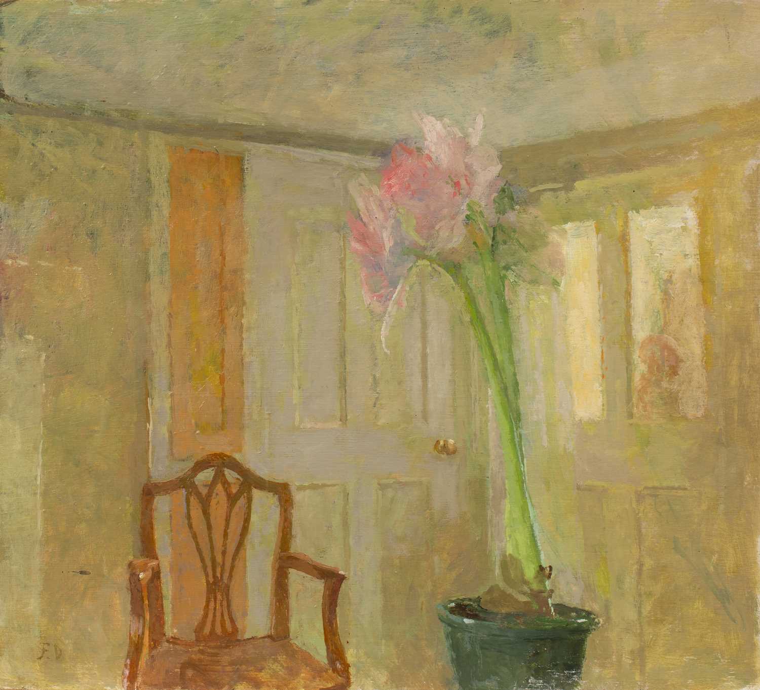 Lot 59 - Fred Dubery (1926-2011) Pink Flower and Chair...