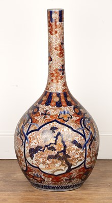 Lot 74 - Large floor-standing Imari bottle vase...