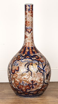 Lot 74 - Large floor-standing Imari bottle vase...