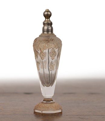 Lot 399 - Art Deco glass scent or perfume bottle French,...