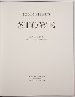 Lot 175 - John Piper (1903-1992) Stowe, 1983 with...