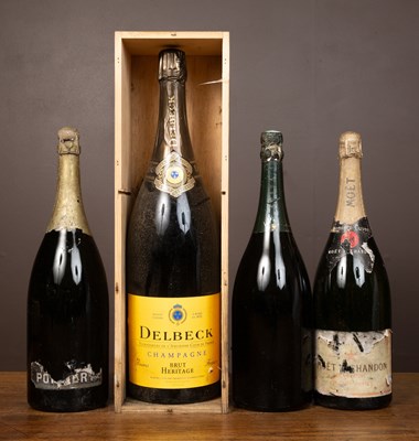 Lot 491 - A double Magnum of Delbeck Champagne; together with three Magnums of Champagne