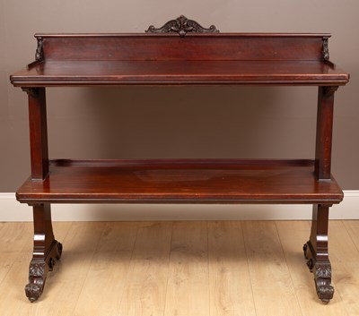 Lot 463 - A William IV mahogany two-tier buffet