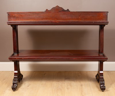 Lot 292 - A William IV mahogany two-tier buffet