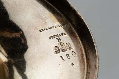 Lot 671 - An American silver pedestal sauce boat, with...