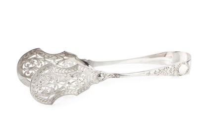 Lot 676 - A pair of late Victorian silver asparagus...