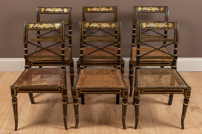 Lot 308 - A set of six Regency dining chairs