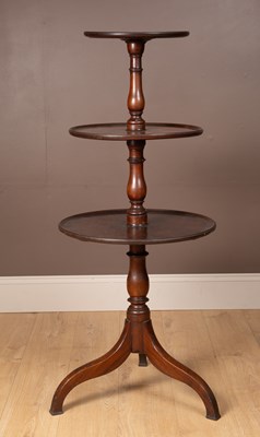 Lot 246 - A 19th century mahogany three-tier dumb waiter