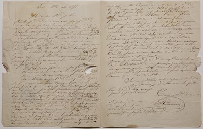 Lot 500 - Hamon, Jean-Louis A letter dated 1858...