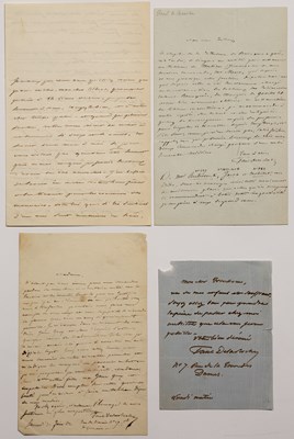 Lot 502 - Delaroche, Paul A collection of four letters,...