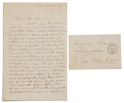 Lot 505 - Delacroix, Eugene A three page letter dated...