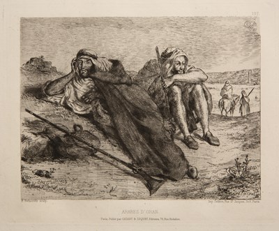 Lot 507 - Frederick Villot after Delacroix 'Cavalier',...