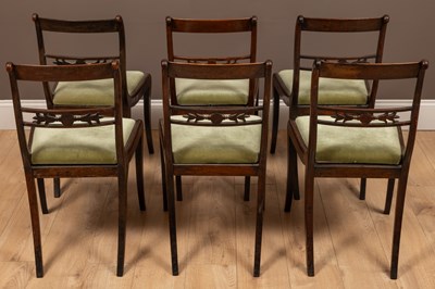 Lot 12 - A set of six Regency mahogany chairs