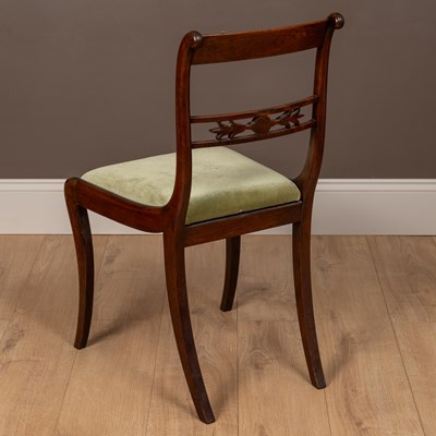 Lot 12 - A set of six Regency mahogany chairs