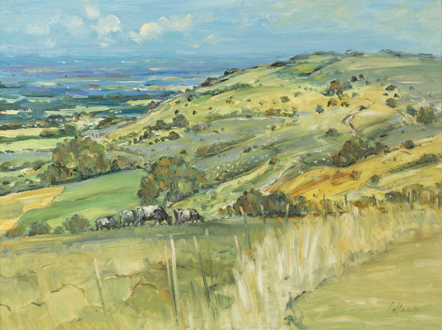 Lot 101 - John Willis (20th Century) The South Downs,...