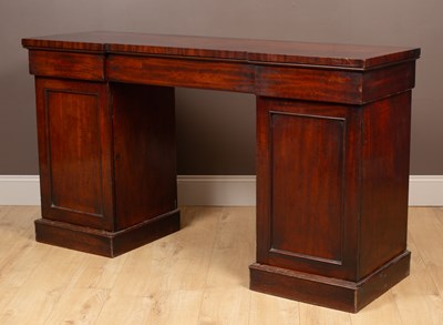 Lot 109 - A 19th century Mahogany breakfront pedestal sideboard