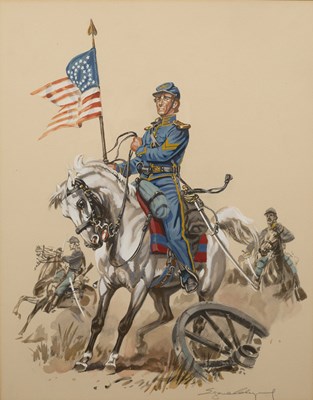 Lot 350 - 20th century American school 'Union Cavalry...
