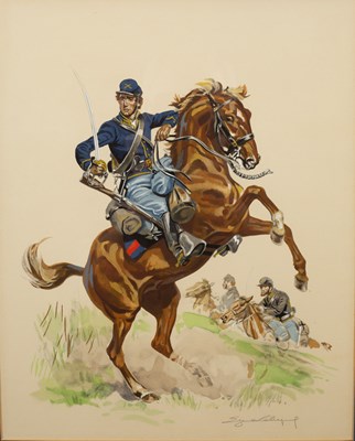 Lot 350 - 20th century American school 'Union Cavalry...