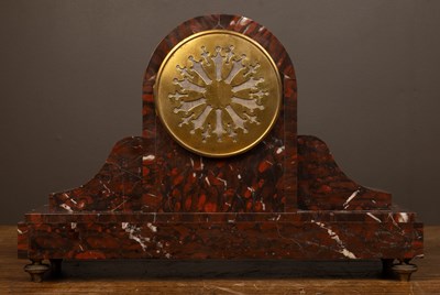 Lot 293 - An early 20th century French marble mantel clock