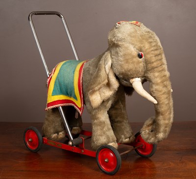 Lot 141 - A Merrythought push-along circus elephant