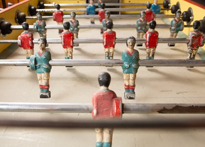 Lot 433 - A mid-20th century Stella Champion foosball table