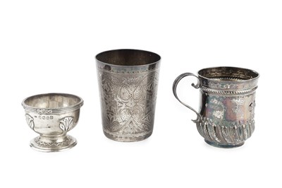 Lot 705 - A late Victorian silver christening mug, with...