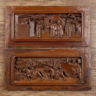 Lot 438 - Two carved panels Chinese, 19th/20th Century...