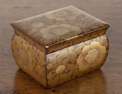 Lot 222 - Gold hiramaki-e lacquer box Japanese, Meiji...