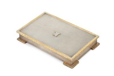 Lot 544 - A silver and gold mounted rectangular...