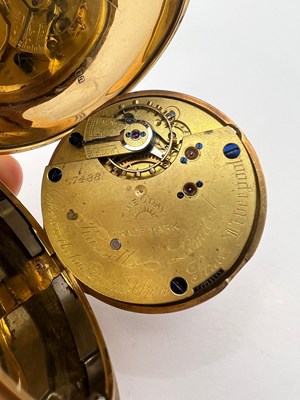 Lot 227 - An early 20th century 18ct gold hunter pocket...