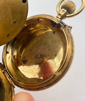 Lot 227 - An early 20th century 18ct gold hunter pocket...