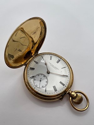 Lot 227 - An early 20th century 18ct gold hunter pocket...