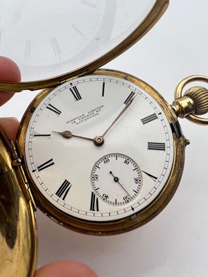 Lot 227 - An early 20th century 18ct gold hunter pocket...