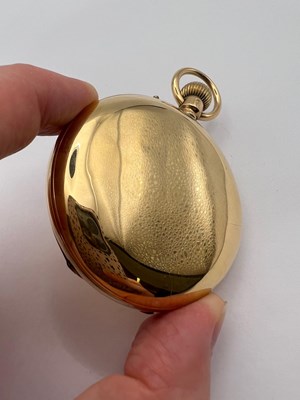 Lot 227 - An early 20th century 18ct gold hunter pocket...