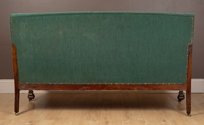 Lot 34 - A late Victorian mahogany country house or billiard room sofa